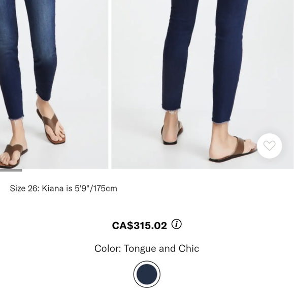 MOTHER High Waisted Looker Ankle Fray Jeans in Tongue and Chic Size 25 - Picture 7 of 15